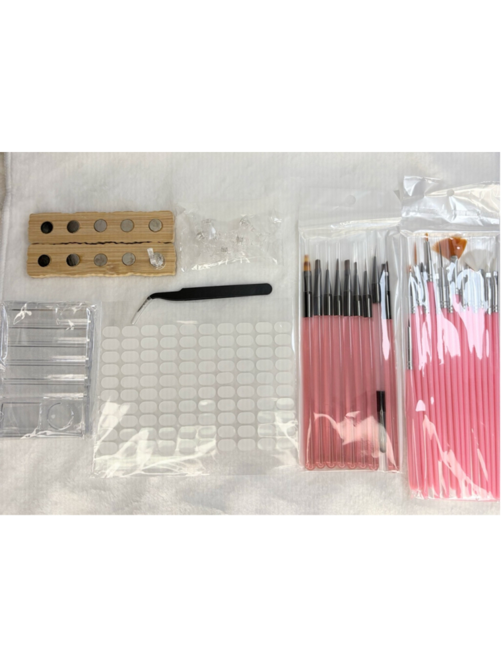 Unbranded Women's Nail Art Brush and Magnetic Display Stand Set, One Size